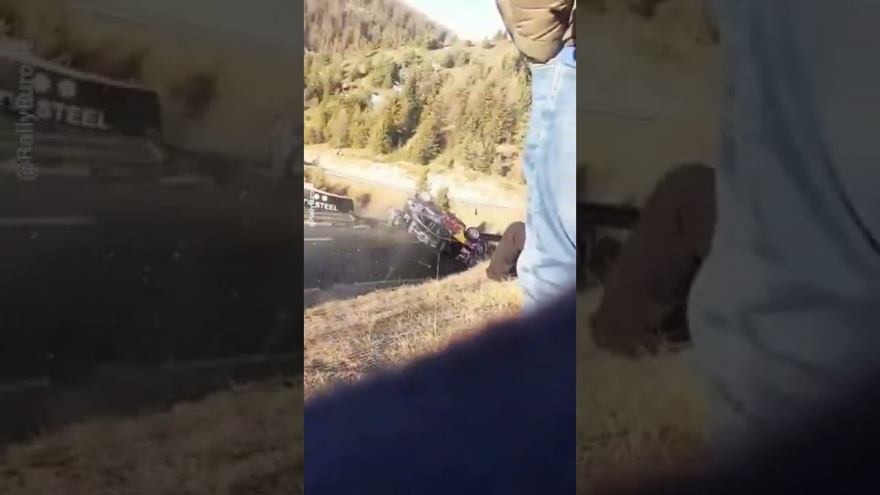 El accidente de Adrien Fourmaux - Alex Coria desde fuera 