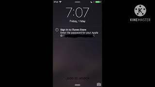 Lock screen pop up - Sign In to iTunes Store