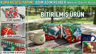 ☕️ Kupa, çay, şeker tek kesede! Pratik, koruyucu ve şık. İster dik sat, ister hediye et! 🎁🛍️ #diy 