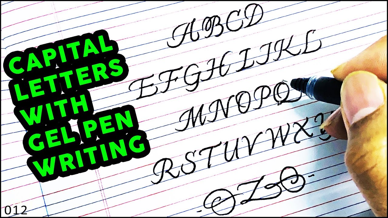 How To Write CALLIGRAPHY LETTES A-Z I Beautiful Capital Letters ...