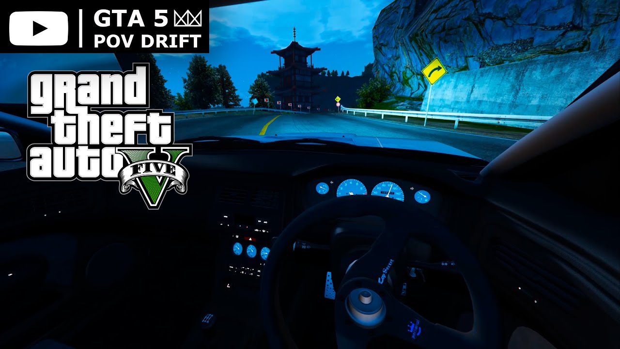 NISSAN Silvia S14 BOSS | GTA V First Person Driving | POV Drift with STEERING WHEEL