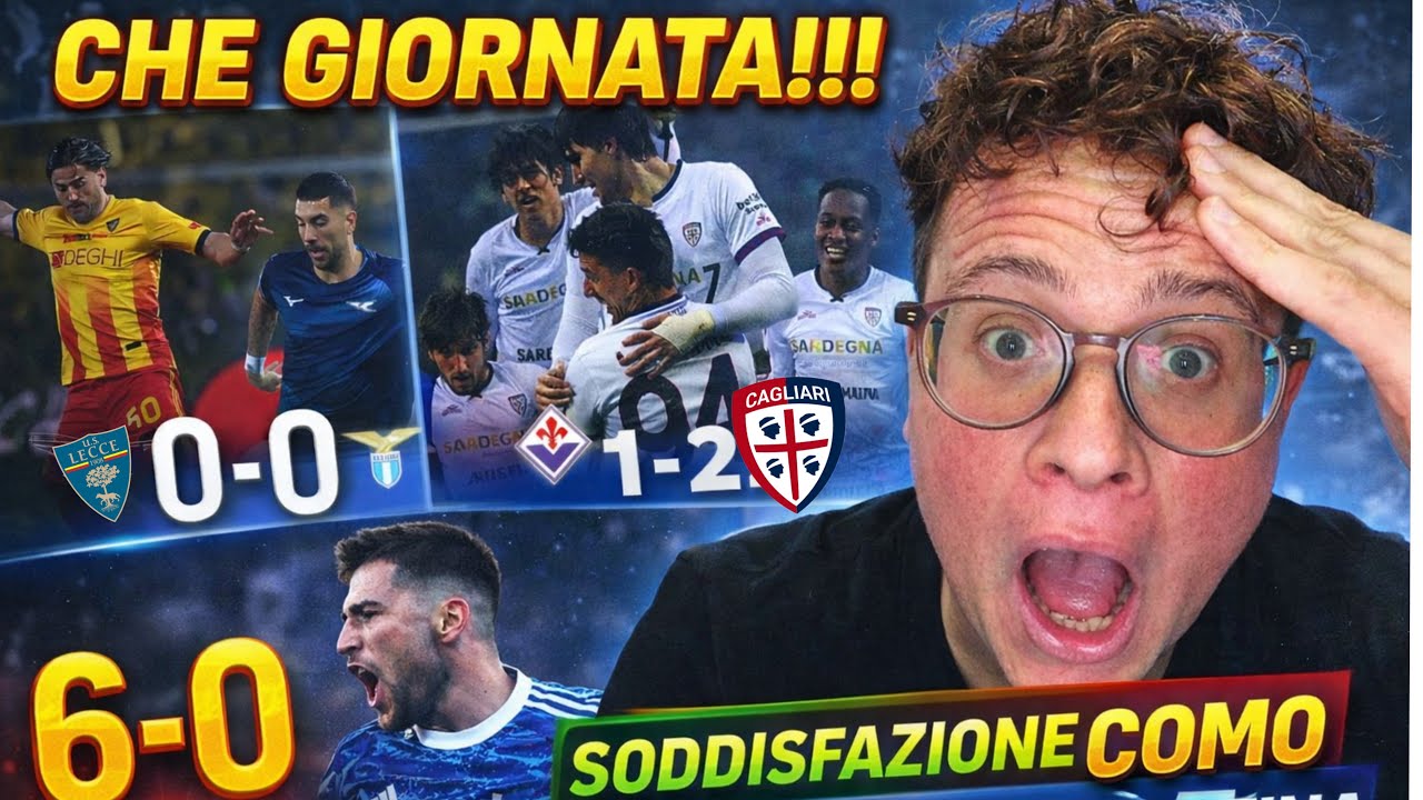 ANALISI SU COMO-TORINO 6-0, FIORENTINA-CAGLIARI 1-2, LECCE-LAZIO 0-0