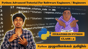 Iterators in Python | Python Tamil Tutorial | தமிழில்  |  Class : 4