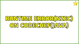 Runtime Error(NZEC) on CodeChef(Java)