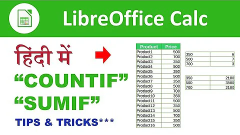 How to Count & Sum Duplicate Values in libreoffice calc| calcTips