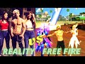 Reality vs Free fire || style is style #shortvideo #freefireshort
