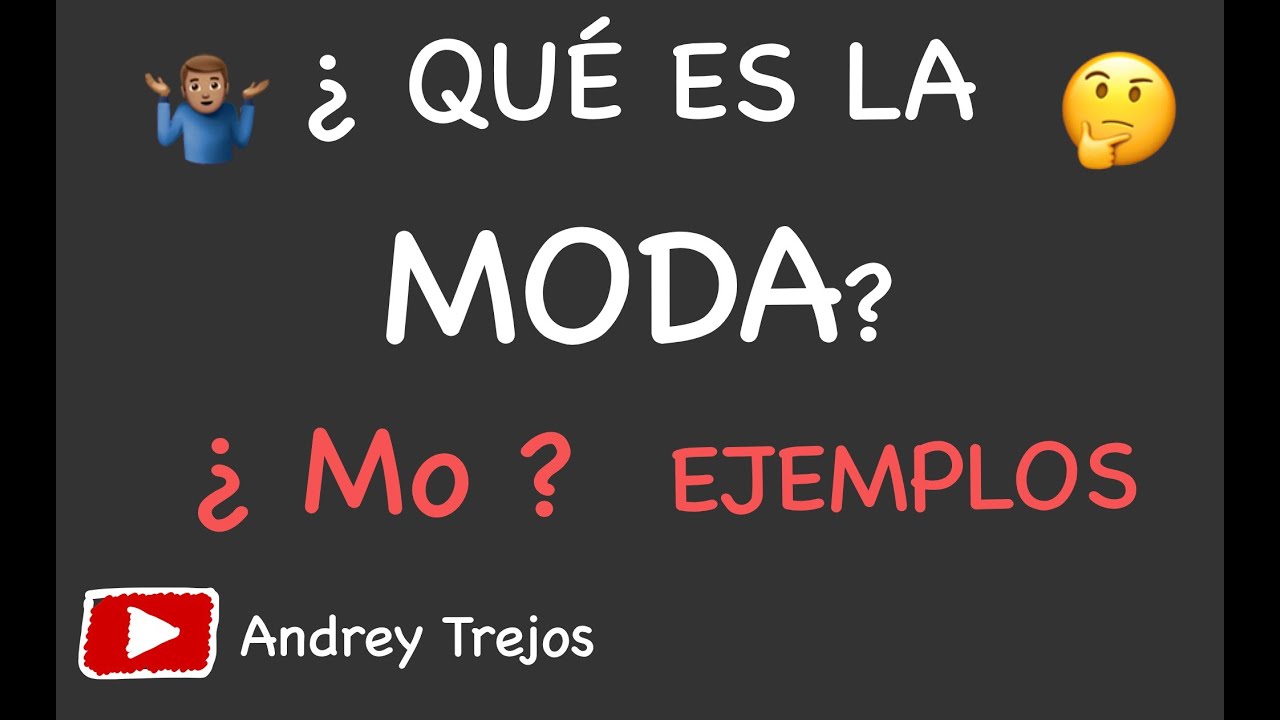 Moda Probabilidad y estadística l ¿Qué es?¿Cómo se Ejemplos - YouTube