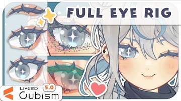 【LIVE2D TUTORIAL: advanced eye rig】 blend shapes, glue, and inverted clipping ✧ step-by-step guide