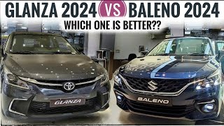 Maruti Baleno 2024 vs Glanza 2024 Which is better | Toyota Glanza 2024 vs Baleno 2024 Comparison