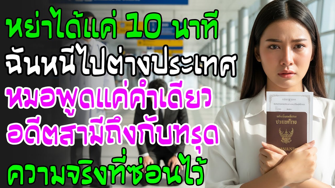 หย่าจบ 10 นาทีฉันมุ่งหน้าไปสนามบิน หมอเผยความลับประโยคเดียว อดีตสามีช็อกสุดขีดทรุดฮวบคาที่