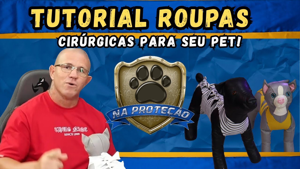 TUTORIAL: Como Fazer Roupa Pós Cirúrgica Para Cães e Gatos! 
