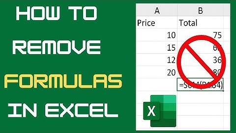 Comment supprimer des formules dans Excel | Comment supprimer des formules sans perte de données ...