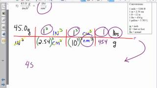 Plainfield Chemistry - Dimensional Analysis #3