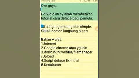 Cara deface bagi pemula.Langsung paham dalam hitungan menit.