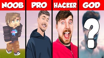 Minecraft MrBeast PIXEL ART CHALLENGE - NOOB vs PRO vs HACKER vs GOD
