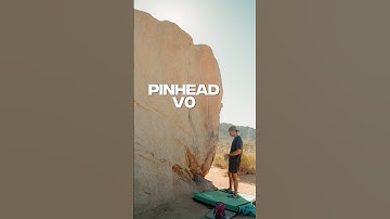 Pinhead V0 in Joshua Tree #bouldering #climbing #joshuatree #joshuatreeclimbs #pinhead