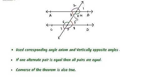 Parallel Lines and Transversal - Alternate Angles - Proving the Theorem
