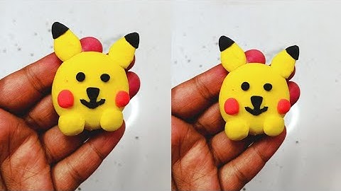 Chibi Pikachu Clay Tutorial - How To Make Pokemon