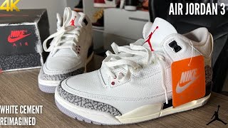 Air Jordan 3 White Cement Reimagined On Feet Review