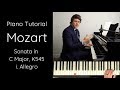 Mozart Sonata in C major, K545, 1st Movement (Allegro) Tutorial