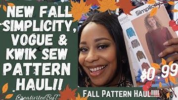 NEW Simplicity, Vogue & Kwik Sew FALL PATTERN HAUL!