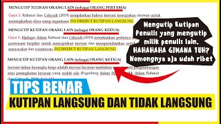 Mengutip Tulisan yang Dikutip Penulis Lain GAYA Bodynote Footnote / Kutipan Langsung & Tak Langsung