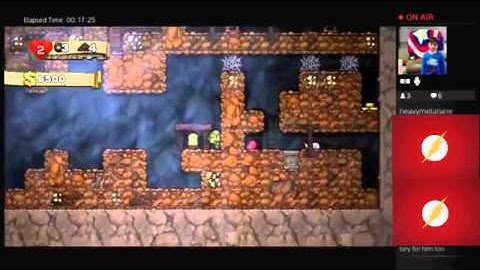 4-year old spots ghost in Spelunky. His reaction is hilarious