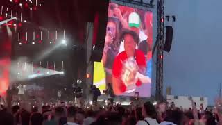 Speed Attempts Stage Dive while performing.. 😂