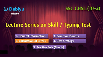 T2 - Cut-offs & Error Calculation for Typing or Skill Test for SSC CHSL (English)
