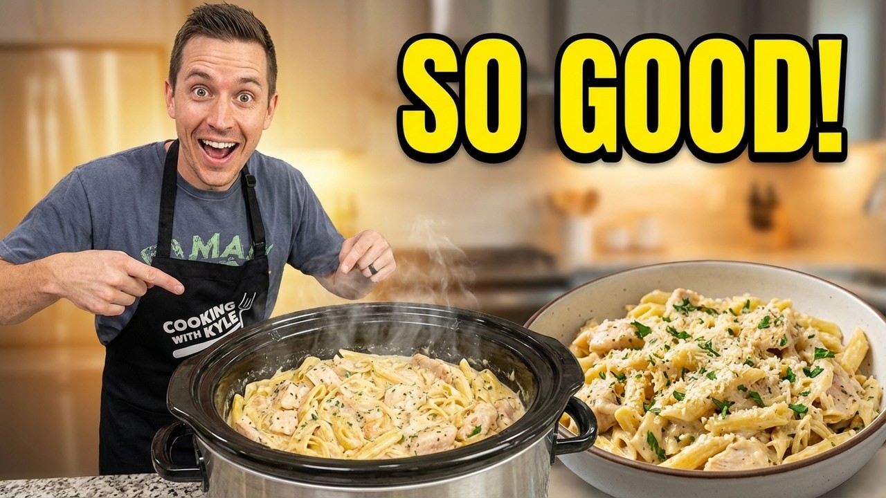 Creamy Garlic Parmesan Chicken Pasta 🍝 Most Popular Crock Pot Recipe of 2026!!