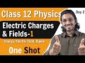 Electric Charges and Fields Class 12 | Part-1 : Charge, Electric Field & Dipole | One Shot