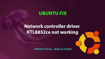 UBUNTU FIX : network driver  RTL8852ce not working