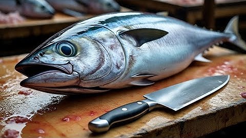 Everyday of My Life ❗🔥 Exploring Sorong Fish Market live broadcast of yellowfin tuna cutting