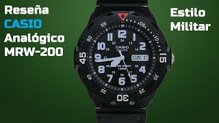 Excellent Manufacturing CASIO Military Style Affordable MRW200H REVIEW (In Spanish)