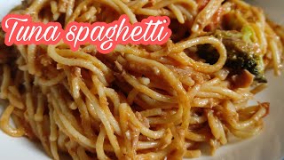 Quick and easy Tuna Spaghetti/leah vlog/My simple version