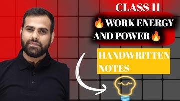 Class 11 Physics ch 5 work energy and power| JEE & NEET 2026 | Handwritten Notes ✅