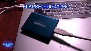 One for the geeks and video creators. these portable samsung ssd
drives are fantastic. here's a real time (uncut) of 40.13 gb file
transfer from ma...