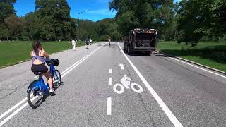 ⁴ᴷ⁶⁰ Cycling NYC Central Park Loop |  @BikesNotBombs1984  Virtual Bike-A-Thon