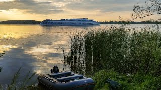 180 км по реке Волга на лодке  Hunter 360А с мотором HDX 9.8 Часть 1
