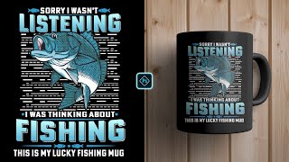 Fishing Coffee Mug Design for Redbubble in Photoshop Tutorial screenshot 5