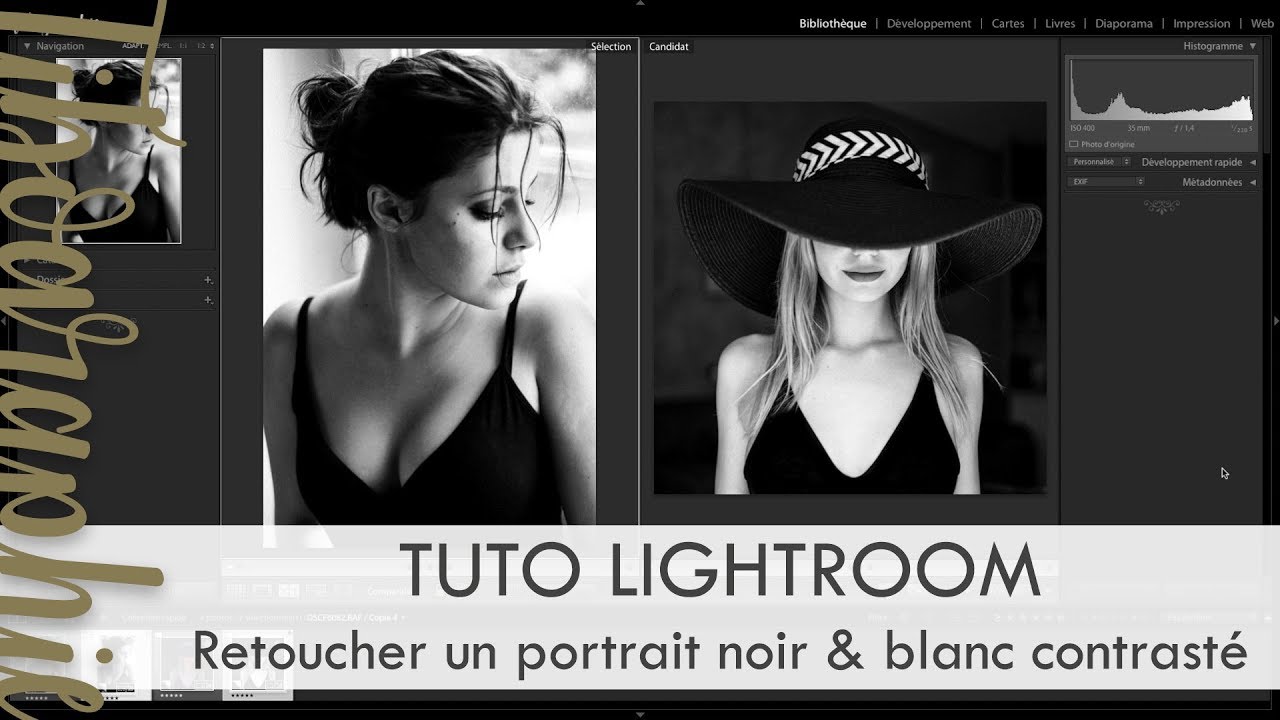 Tuto Lightroom Un Portrait Noir Et Blanc Contraste Youtube