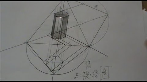 Axonometría dimétrica de prisma hexagonal regular recto