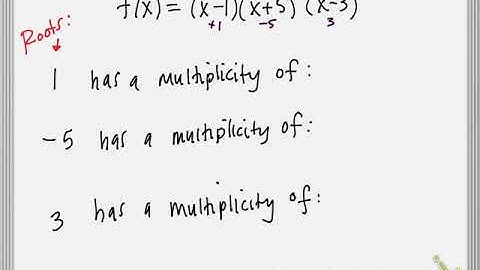 Multiplicity of Roots
