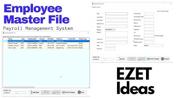 Employee Master File - Payroll Management System (VB.NET Forms)