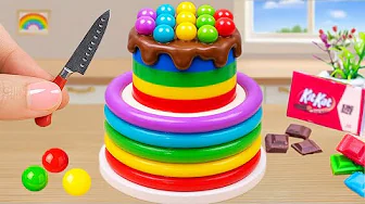 Delicious KitKat Cake | Awesome Mini Rainbow Cake with KitKat Chocolate