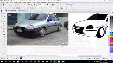 Vetorizando carros para estampa de camiseta ( Vídeo bem acelerado )