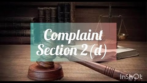 #complaint #crpc || Section 2(d)