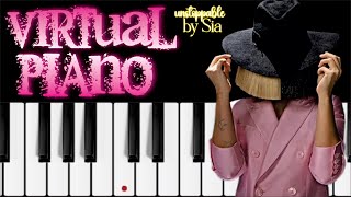 Unstoppable by Sia Music Theme | Virtual Piano | Easy Tutorial   Sheets