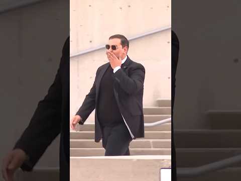 George santos leaves court after not guilty plea to fraud charges