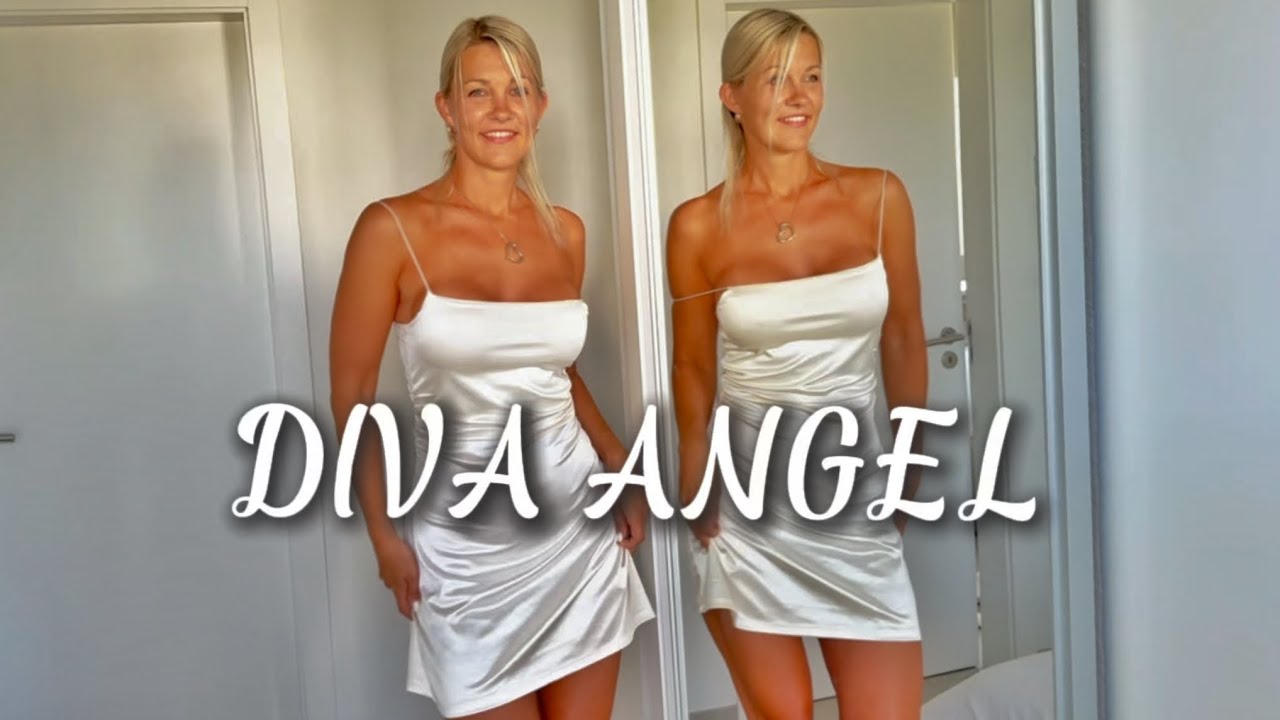 Elegant Satin Dress Try-On Haul | Diva Angel @DivaAngelLife - YouTube
